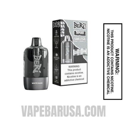 White Gami Beri Cliq 50K Disposable Vape Pod With Package Box