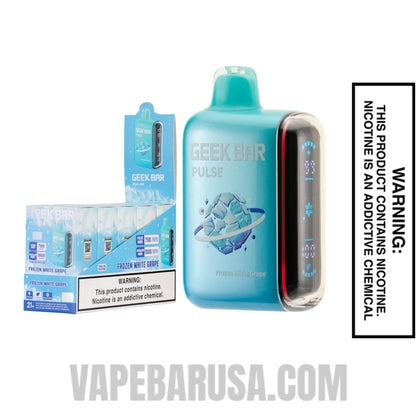 White Grape Geek Bar Pulse Frozen Edition Vape With Bundle Pack