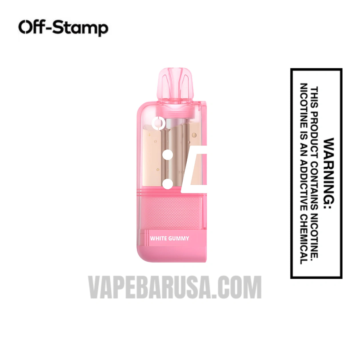 White Gummy Off Stamp X Crystal Cube 35K Disposable Vape Pod