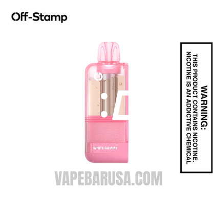 White Gummy Off Stamp X Crystal Cube 35K Disposable Vape Pod