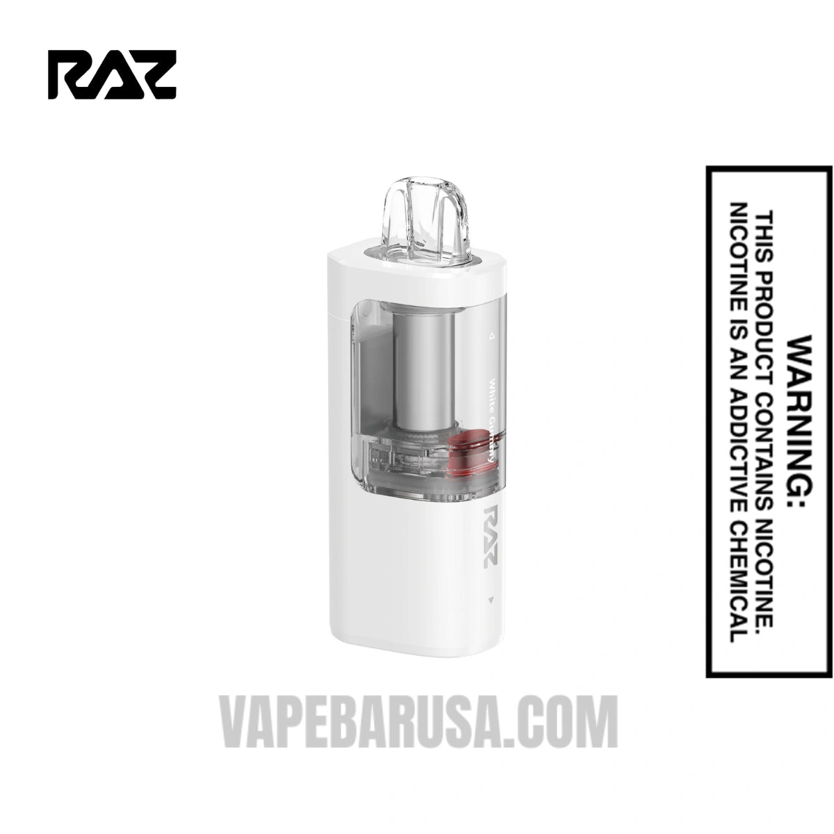 White Gummy RAZ VUE 50K Disposable Pod