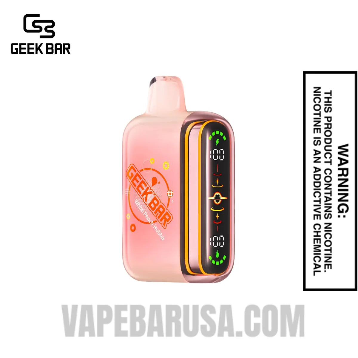 White Peach Geek Bar Pulse 2 Hubba Edition Disposable Vape