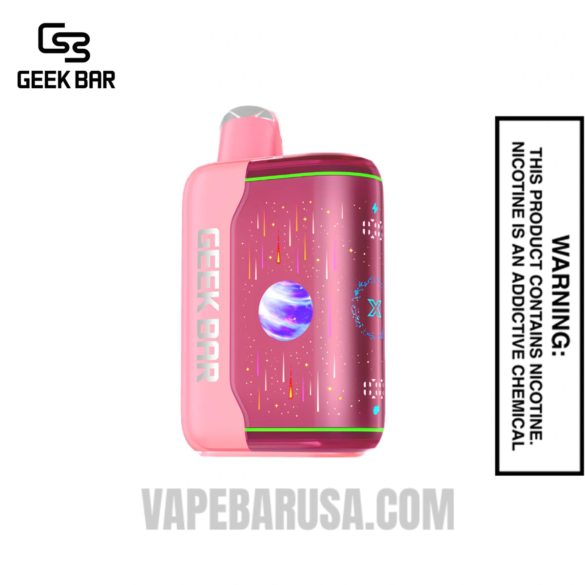 White Peach Raspberry Geek Bar Pulse X2 Disposable Vape