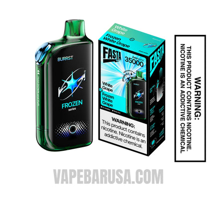 White Grape Fasta Burrst 35000 (Frozen Series) Vape With Package Box 
