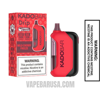 Wild Cherry Freeze Kado Bar Drip 50K Disposable Vape With Package Box