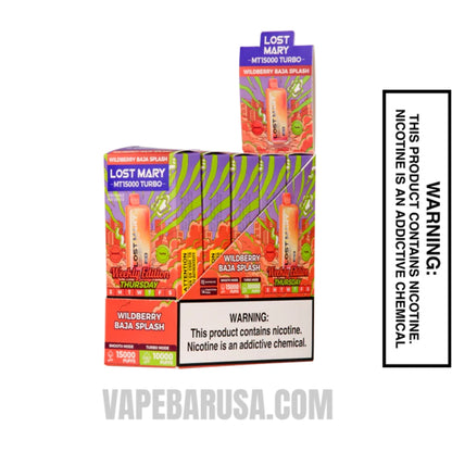 Wildberry Baja Splash Lost Mary MT15000 Turbo Vape (Thursday) With Bundle pack