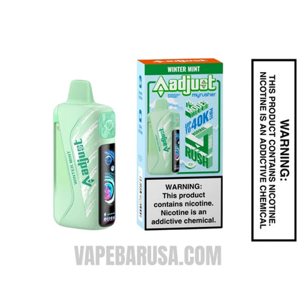 Winter Mint Adjust MyRusher 40K Disposable Vape with Package Box