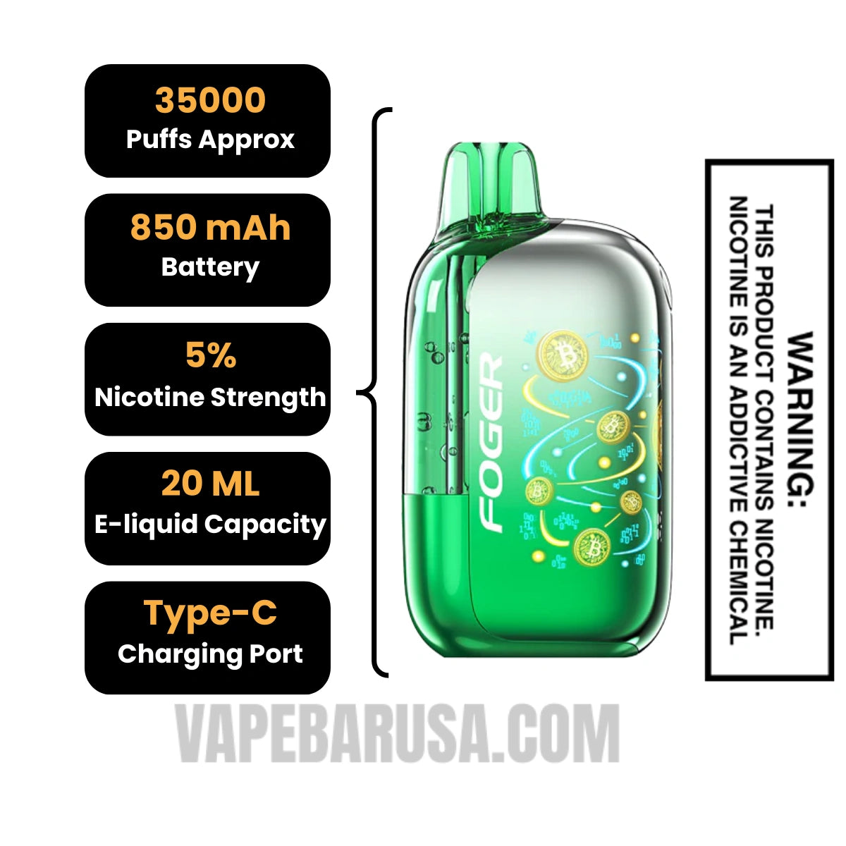 Winter Mint Lost Mary MT35000 Disposable Vape Specifications