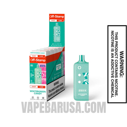 Wintergreen Candy Off Stamp Sweet Cube 25K Disposable Pod With bundle Box