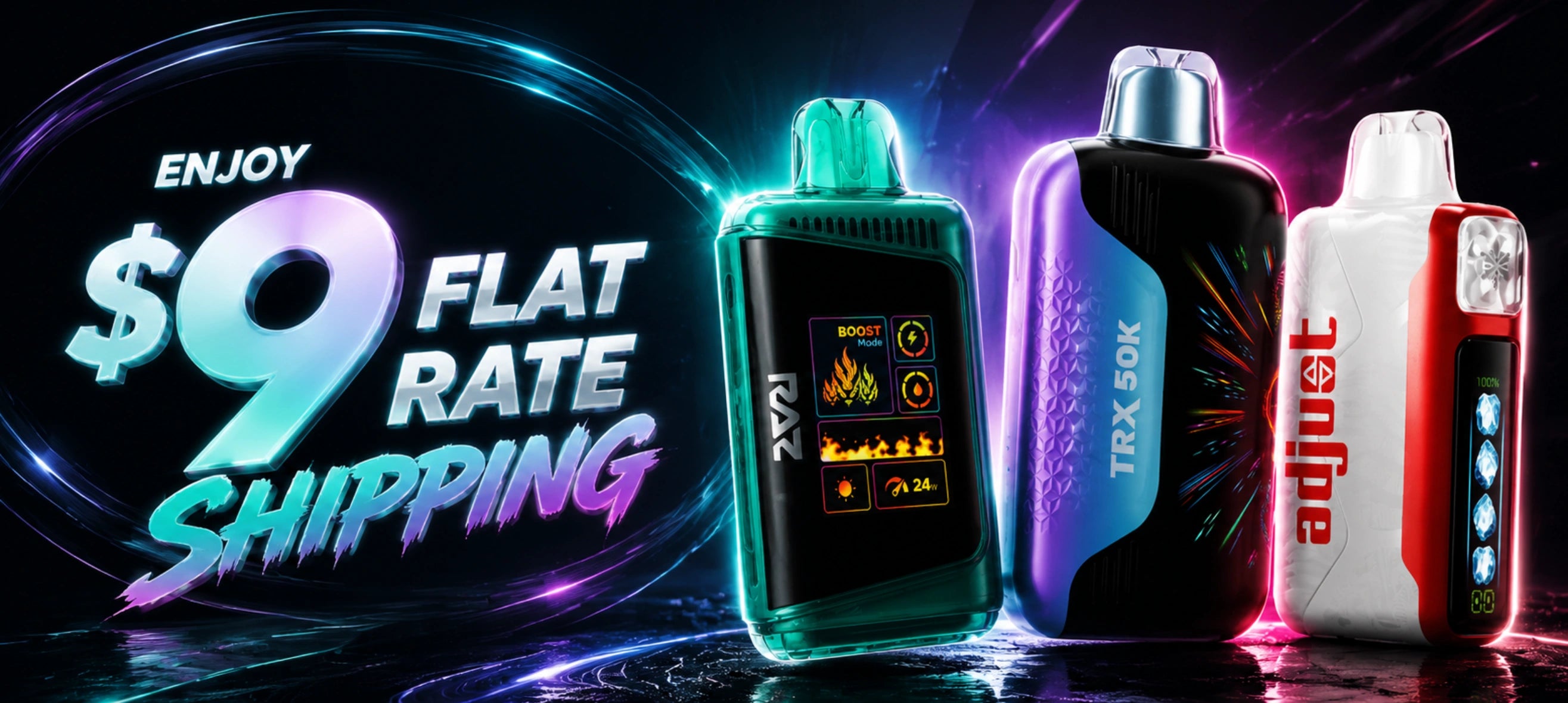 enjoy $9 Flat Rate Shipping